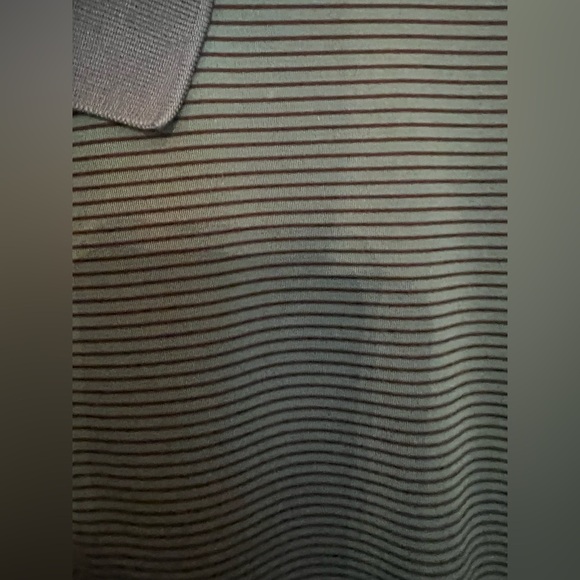 GRAND SLAM MENS GOLF SHIRT. SIZE XL. DARK GREEN AND BLACK THIN STRIPES - Picture 5 of 12